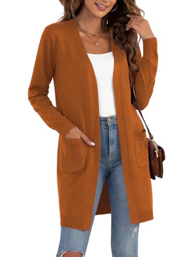 Image of VIISHOW Women's Classic Cardigans Long Sleeve Open Front Casual Knit Cardigan Sweaters Coat Soft Outwear
