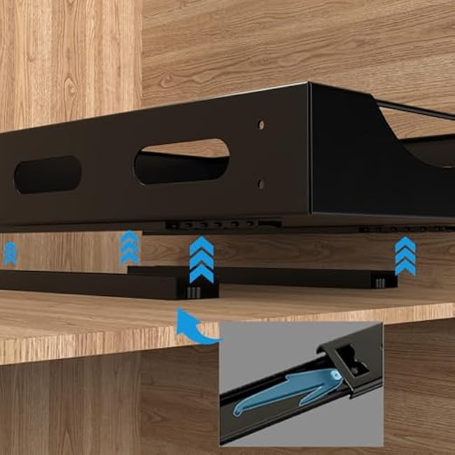 Yawinhe Pull Out Drawers for Cabinets, with Adhesive Nano Films, Under Sink Organizer for Kitchen, Bathroom Storage, 15.2''Lx10.8''Wx3.2''H, Black