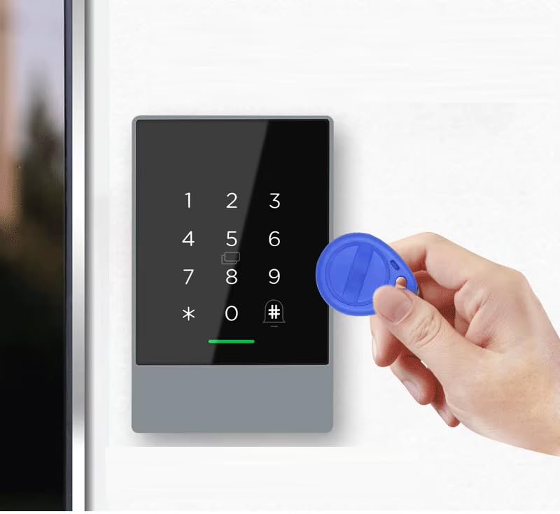 WLAN Codeschloss aus Metall mit Bluetooth, RFID 13,56 MHz & PIN – IP66 Zutrittskontrolle, App-Steuerung, für Tür, Tor & Büro