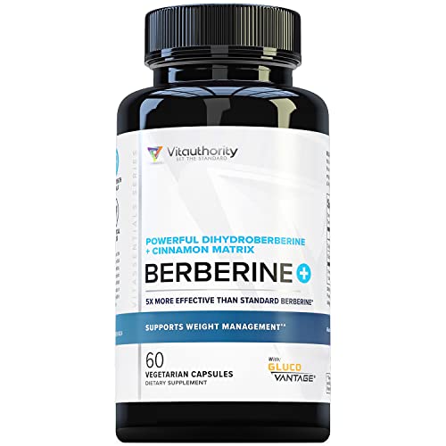 Vitauthority Extra Strength Berberine With Ceylon Cinnamon High Absorption Dihydroberberine Berberine Supplement For Balance And Support - Vegan Powerful Ampk Metabolic Activator - 30 Servings #TOP16