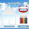 Syhood 60 Pcs DIY Kite Bulk Blank Kite Making Kit with Watercolor Pens and String 20 Inch Summer Beach Decorating Coloring Party Set for Craft Outdoor (Classic Style) #1