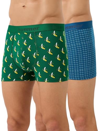 Image of Bummer Men's Premium Cotton Underwear | Fine Combed Cotton with Elastane for Stretch | Ultra Breathable Innerwear | Soft Fabric & No-Roll Waistband | Printed Trunks & Inner Combo for Men