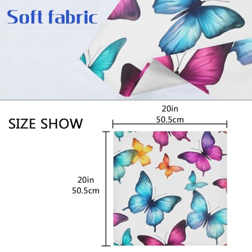 Servilletas de Tela con Mariposas Multicolor Set de 6 miniatura 6