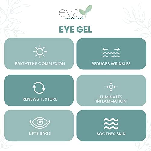 Anti-Aging Eye Gel - Luxurious Hydrating Under Eye Cream For Dark Circles and Puffiness, Bags, Crows Feet, Wrinkles - With Hyaluronic Acid & Skin-Firming Peptides Eye Repair Serum (2 oz.)