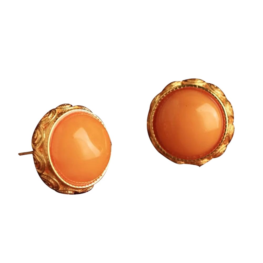 Boucles d'oreilles en cire d'abeille et jade argent S925 pour femme