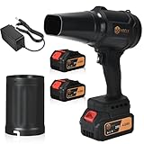 Snow Blower Cordless,Leaf Blower Cordless with Battery and Charger,Car Dryer Air Blower,Handheld Leafs Blower Dryer air blowers for Patio Cleaning（Black）