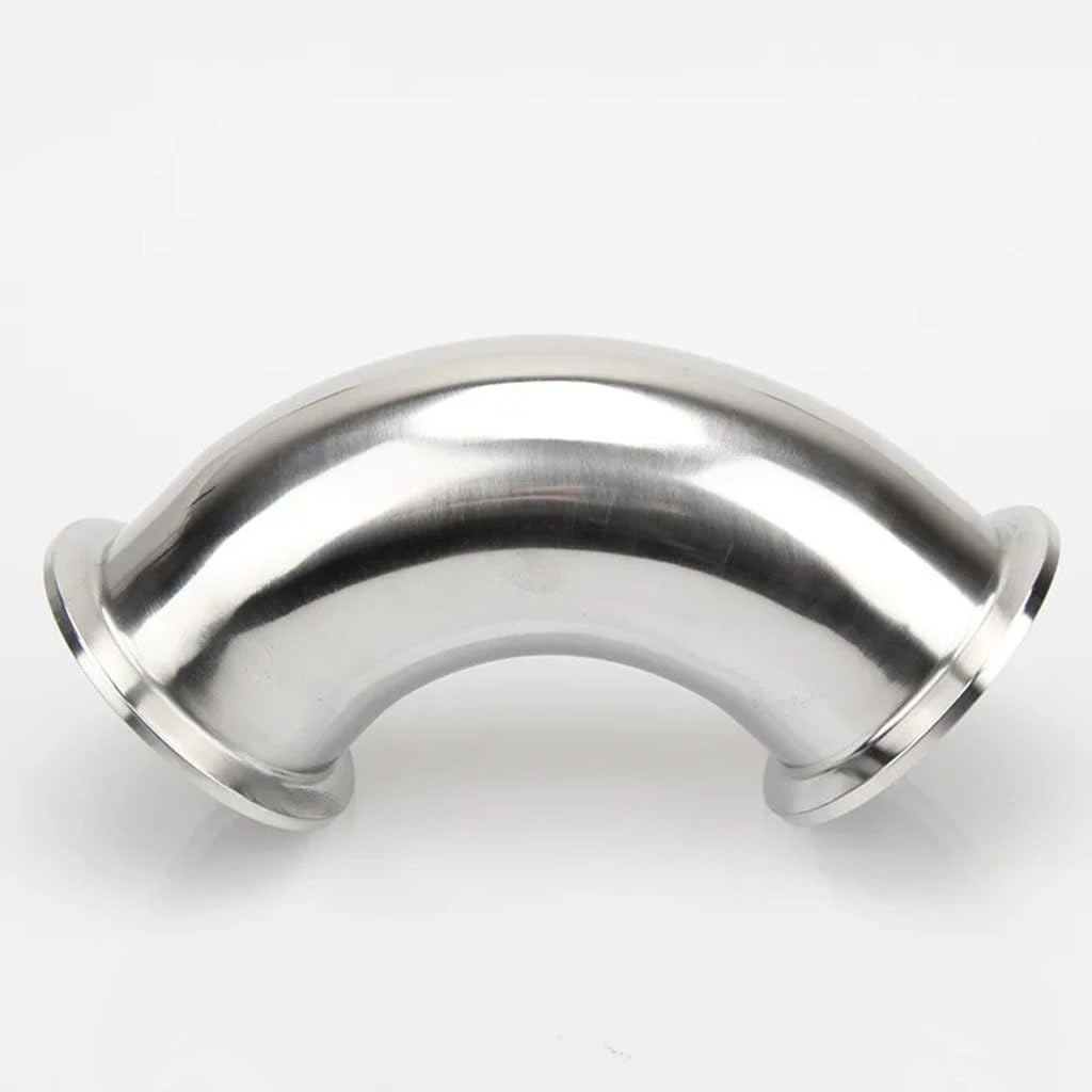 CFFQDQUANB Plumbing Fittings 1PCS 3/4" 1”2” 19mm-63mm Pipe OD Sanitary Tri Clamp Ferrule OD 90 Degree Elbow, Stainless Steel 304 Homebrew Pipe Fitting(63mm x Ferrule 77.5)