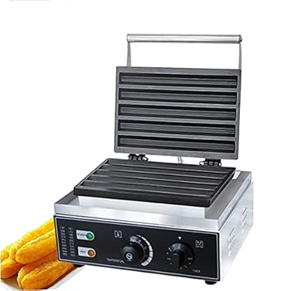 ZOLPINL Kommerzielle Churro-Maschine, Edelstahl, Churro-Maker, elektrisches Waffeleisen, Bäckermaschine für Churro, Donuts und Pommes Frites, 1550 W