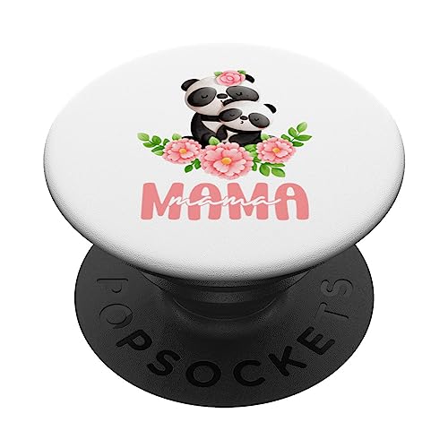 Mother's Day Cute Panda Mom And Baby Animal Mama PopSockets PopGrip Intercambiabile