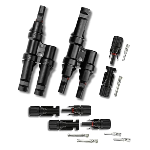 Image of Solar Y Branch Connector 2 in 1 with 3 Solar MC-4 Connector
