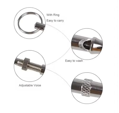 Ultrasonic Dog Whistles Durable Metal Design