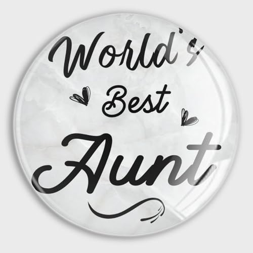 World's Best Aunt - Imán magnético fuerte para nevera, regalo para tía, imanes de nevera para cocina, oficina, pizarra, aula