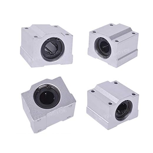 RATTMMOTOR Linear Bearing Pillow Block 4pcs SCS16UU 16mm Linear Motion Ball Bearing Pillow Block Closed Linear Bearing Slide Block Slide Bushing for 16mm Round Shaft Rod (SCS16UU)