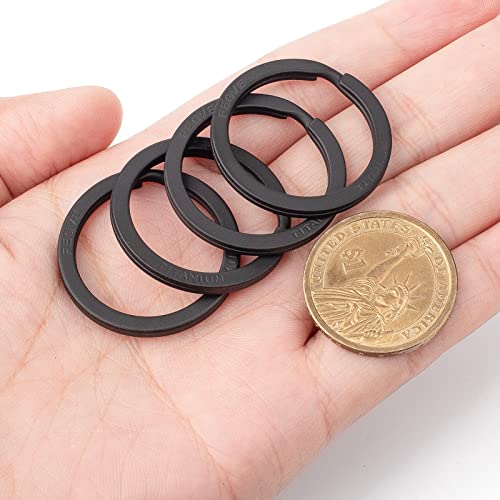 Image of FEGVE Titanium Key Chain Rings Split Rings 4 Pack - Durable and Rustproof | Ultra Lightweight, Rust & Corrosion Resistant, High Hardness, Deformation Resistant