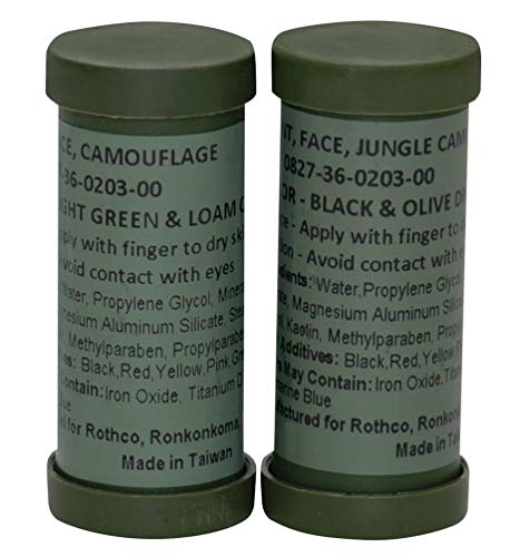Rothco NATO Camo Face Paint Stick Combo Set (Woodland Camo and Jungle) 2 Pack