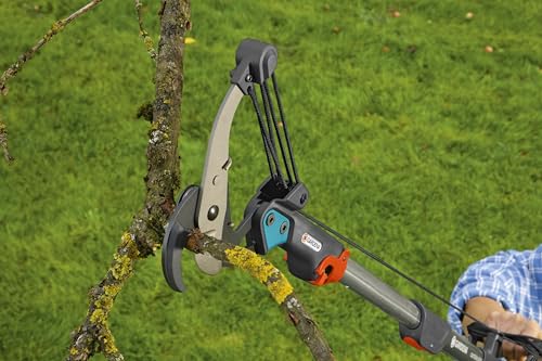 Gardena combisystem-Amboss-Baumschere: Astschere mit 5-fach Rollenübersetzung für kraftsparendes Schneiden von Ästen bis 35 mm Durchmesser, mit 4,7 m reißfestem Zugseil und D-Griff (00297-20)