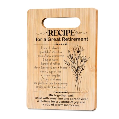 Tabla de cortar rectangular de bambú BARREEMO para regalo de jubilación con medidas 30x20x1 cm miniatura 1