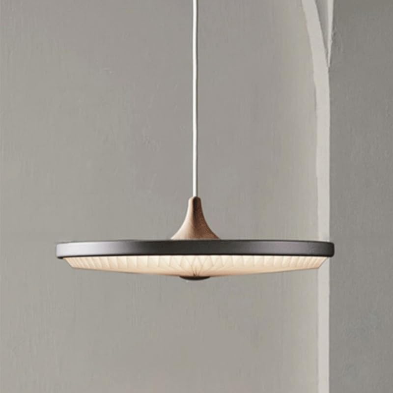 Suspension LED simple lumière chaude 15,7 pouces en acrylique blanc pour salon
