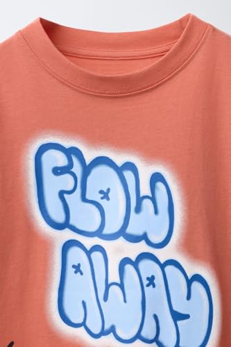 Image of Alan Jones Clothing Boys Oversized Cotton Printed T-Shirt | Round Neck, Short Sleeves, Casual Wear