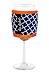 Joe Jacket Wine Glass Insulator, Neoprene Sleeve Drink Holder - Navy Quatrefoil (many colors avail.)