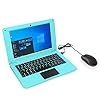 Goldengulf Portable 10.1 Inch Online Learning Computer Laptop Windows 10 OS Preinstalled Quad Core 32GB Netbook HDMI Webcam Office Netflix YouTube (Blue)