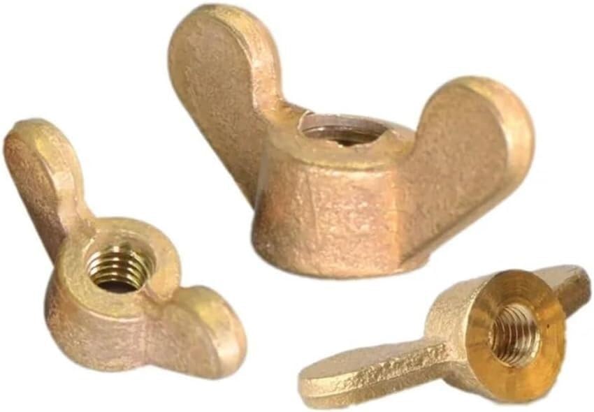 Wing nut, Hand Twist nut, Wing Nuts Nut Hand Tighten Brass(M10 3pcs)