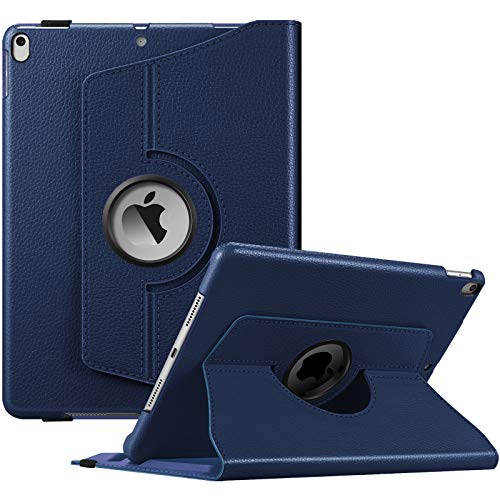 Fintie Rotating Case for iPad Air (3rd Gen) 10.5' 2019 / iPad Pro 10.5' 2017 with Built-in Pencil Holder - 360 Degree Rotating Stand Protective Cover, Auto Sleep/Wake (Navy)