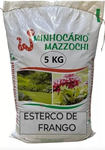 Adubo Orgânico Esterco de Galinha 5kg - Minhocário Mazzochi - Nat...