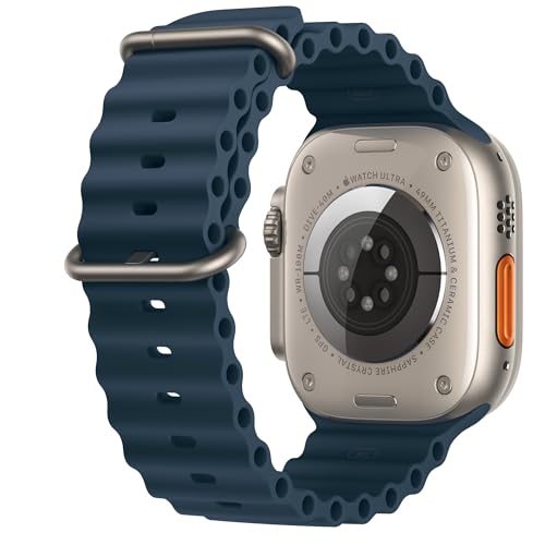Apple Watch Ultra 2 [GPS + Cellular, 49mm] - Titanium Case with Blue Ocean Band, One Size (Renewed Premium) - Image 3