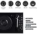 Record Player for Vinyl with Built-in Speakers Bluetooth Output,3 Speed Belt-Driven Phonograph Retro Turntable Player, Portable Vintage Mini Suitcase LP Player USB Recording, Includes 2 Extra Stylus