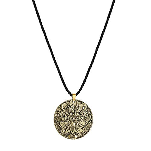 Collier Lotus Égyptien Oeil d'Horus pendentif protection charms bijoux talisman