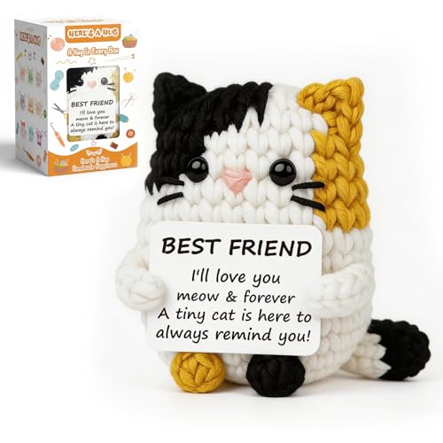 RYOTKIK Happy Birthday Gifts for Best Friend Woman Man Girl Boy Kids, Mini Handmade Positive Crochet...