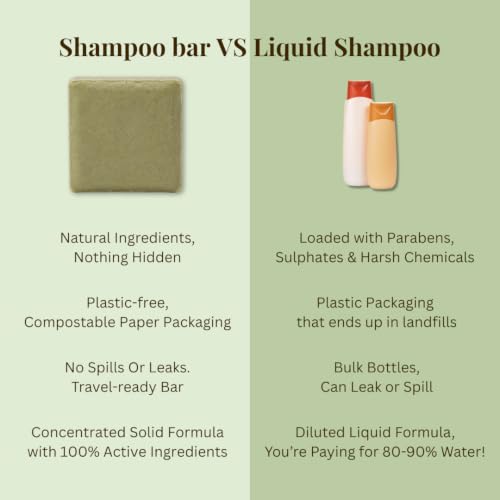 Image of Bare Necessities Flaxseed & Moringa Natural Shampoo Bar for Moisturizing, Detangle for Soft Shiny Hair | Paraben free shampoo | Plant-based Protein shampoo for Dry and Frizzy hair - 85g