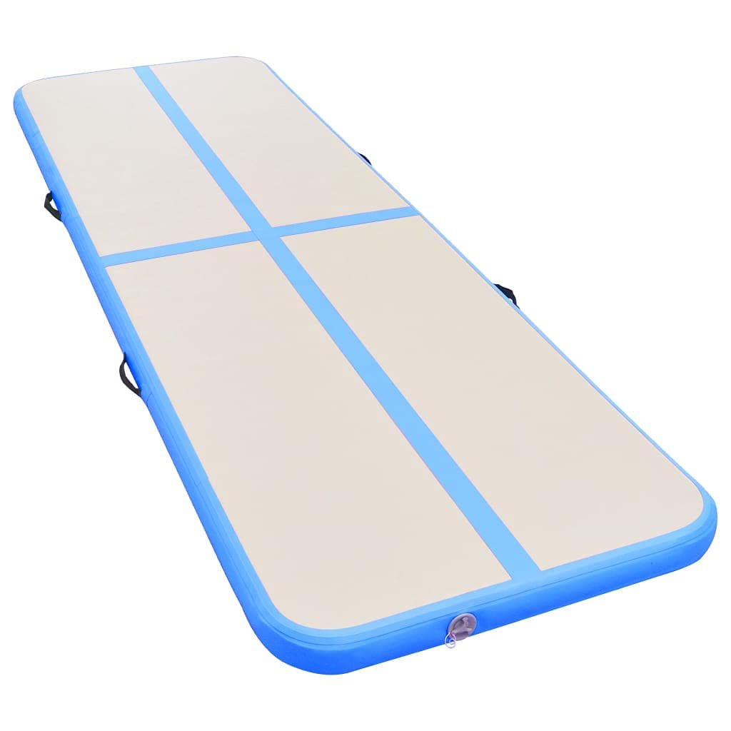 vidaXL Inflatable Gymnastic Mat - High Density PVC, Anti-Skid, Waterproof with Easy Setup Pump - 315