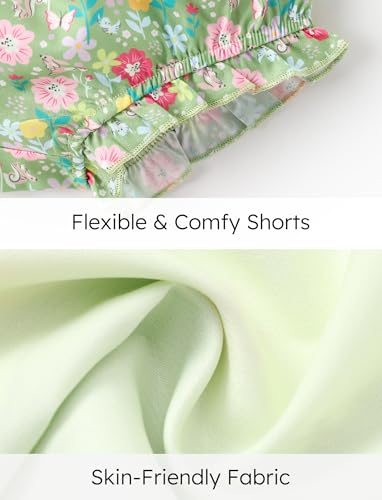 Disney Princess Baby Girl Clothes: Floral Sleeveless Ruffle Tunic Top & Bloomer Diaper Cover Set Newborn Summer Outfits4