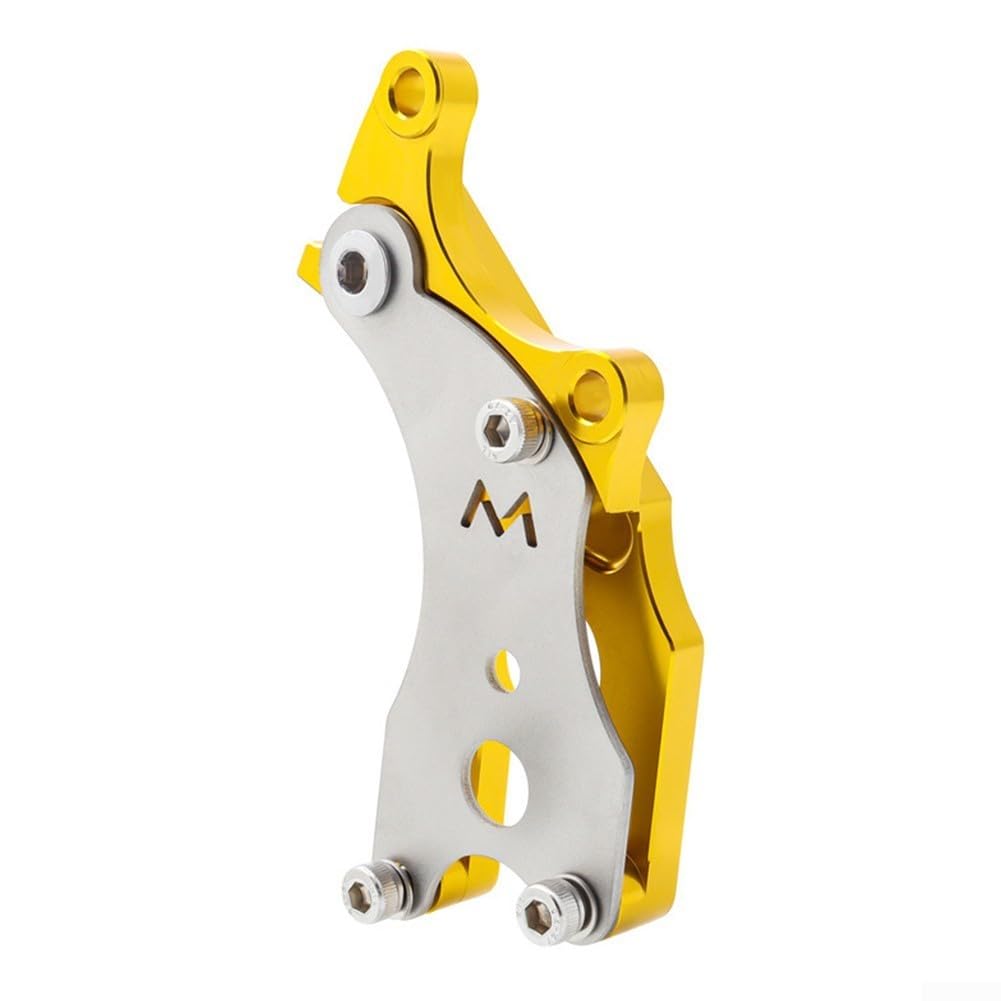 Bicycle Disc Brake Conversion Kit Install Disc Brakes on Non Compatible Frames with Aluminum Alloy Adaptor Bracket (Gold)