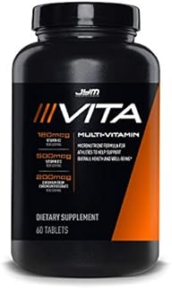 Vita JYM Sports Multivitamin & Mineral Support, Vitamin A, C, B6, B12, E, K, Boron, Biotin, Potassium | JYM Supplement Science | 60 Tablets