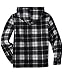 SCODI Men's Flannel Shirt Jacket Fleece Sherpa Lined Plaid Jackets Coat Full Zip Up Hoodie Winter Outwear Black White Large