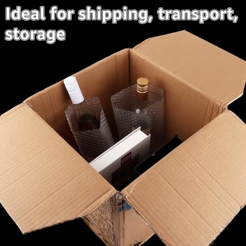 CYEER 100 Stück Selbstklebende Luftpolsterbeutel 15 x 25CM, Bubble Wrap, Bubble Wrap Bags, Luftpolstertaschen, Luftpolsterfolie Verpackungsmaterial für Versand Verpackung, Stoßfeste Polsterung