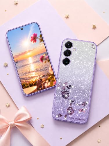 Coque silicone Samsung S25 paillettes rose antichoc transparente