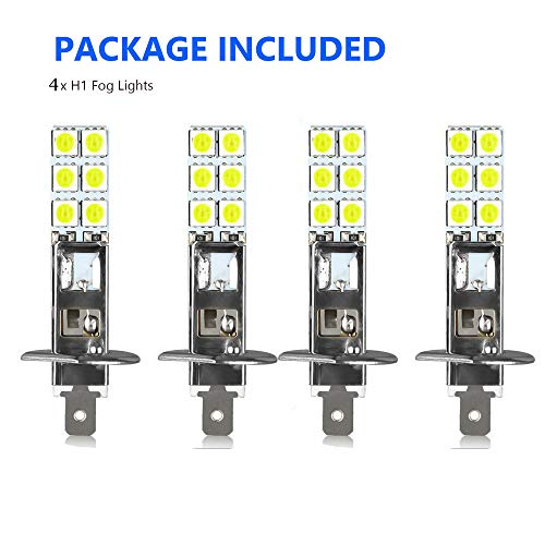 Labwork DOES NOT APPLY 4 X H1 Led Fog Lights Bulbs Lamp 6000K Super White 80W Led Bulbs Kit Fog Driving Light Lamp thumb #4