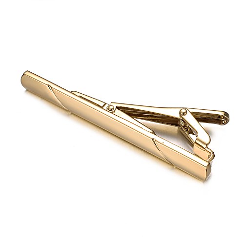 Image of Yoursfs Classic Slash Tie Clips for Men Regular Tie Bar Stainless Steel Tie Clip for Formal Occasions Wedding Anniversary Business