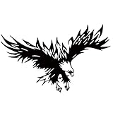 Produkt-Größe: 80 * 50cm HHF Aufkleber 50 * 80CM Schwarz Rot Blau Gelb Weiß Farbe Tier Adler Auto-Styling Auto-Haube-Tür-Auto-Aufkleber-Vinyl Aufkleber (Color Name : BK)