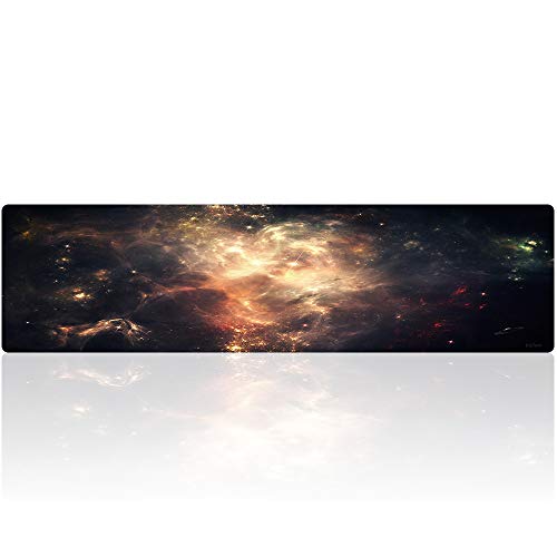 BigTech Extended Mat Desk Pad Mousepad Large Gaming Mouse Pad XXL Long Non-Slip Rubber Mice Pads Stitched Edges 59.1"x15.7" (A-xingtuan)