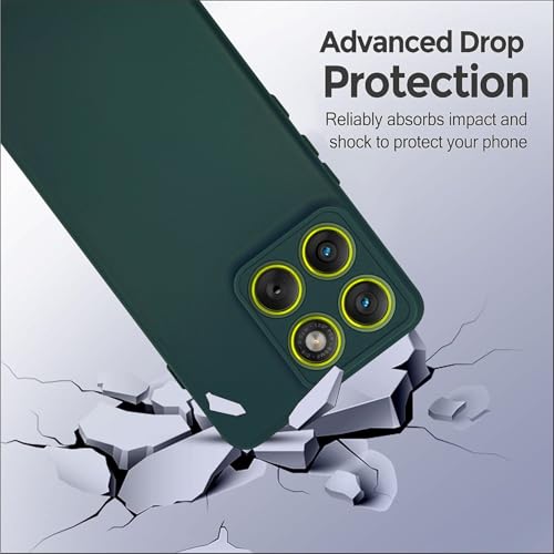 Image of SBMS Silicone Back Cover Case for Motorola Moto Edge 70 5G | Soft Micro-Fibre Lining Inside | Camera Protection Bump | Shockproof Back Cover Case for Moto Edge 70 (Candy Cloth Green)