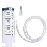  Jeringa grande Tubing, 500ML jeringa de plástico con tubo convertidor Cap para experimentos aceite líquido aplicador de cola Uso Industrial Laboratorio clásico trabajo Equipo Blanca