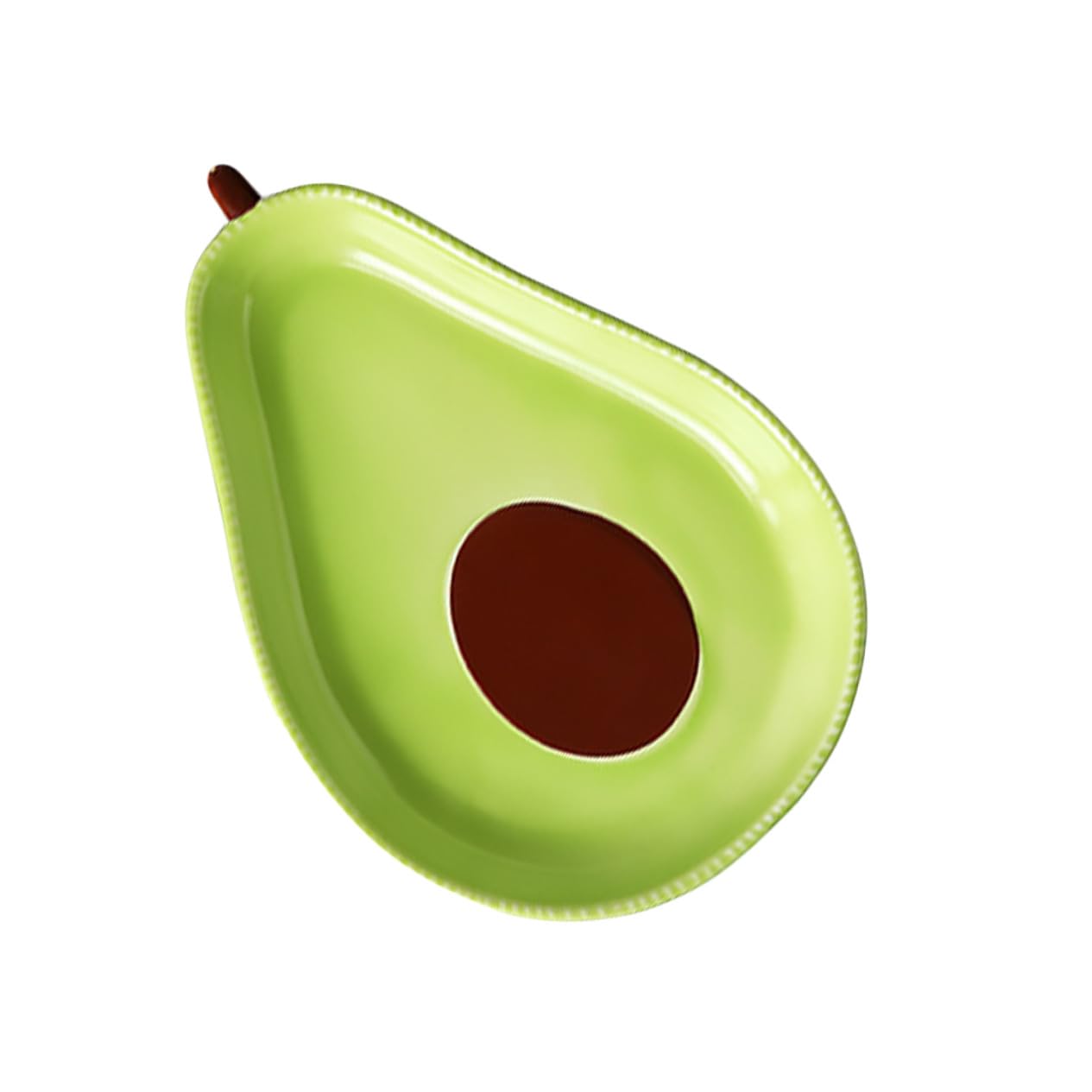 Assiette avocat céramique design pour snacks et fruits