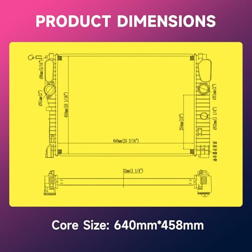 Image of Engine Coolant Radiator Assembly Compatible with Mercedes-Benz | for Mercedes-Benz CLS500 5.0L 2006,CLS550 5.5L 2007-2011,E320 3.0L 2007-2009,E500 5.0L 2003-2006,E550 5.5L 2007-2009 & More