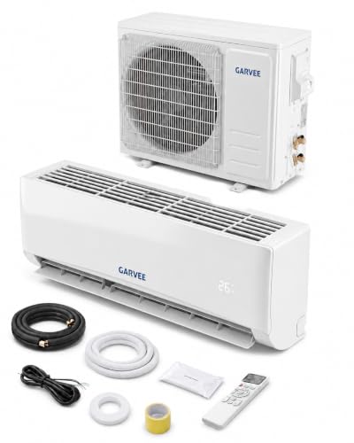 Image of Garvee 12000 BTU Mini Split AC /Heating System, 17 SEER2 Inverter Split System Air Conditioners, Ductless Wall Mount Heat Pump, AC Unit Cool Up to 750 Sq. Ft, 230V