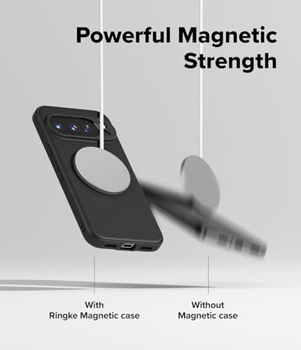 Image of Ringke Onyx Designed for Google Pixel 10 Pro XL Case [Compatible with MagSafe] [Non-Slip Grip Texture] Anti-Fingerprint Slim-Fit Lightweight Protective Back Cover - Magnetic Black